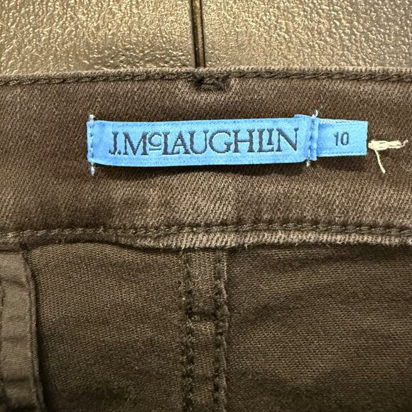 J. McLaughlin Rainey High Rise Jeans Stretch Ankle Split Front Hem Sz 10 Preppy - Picture 6 of 11